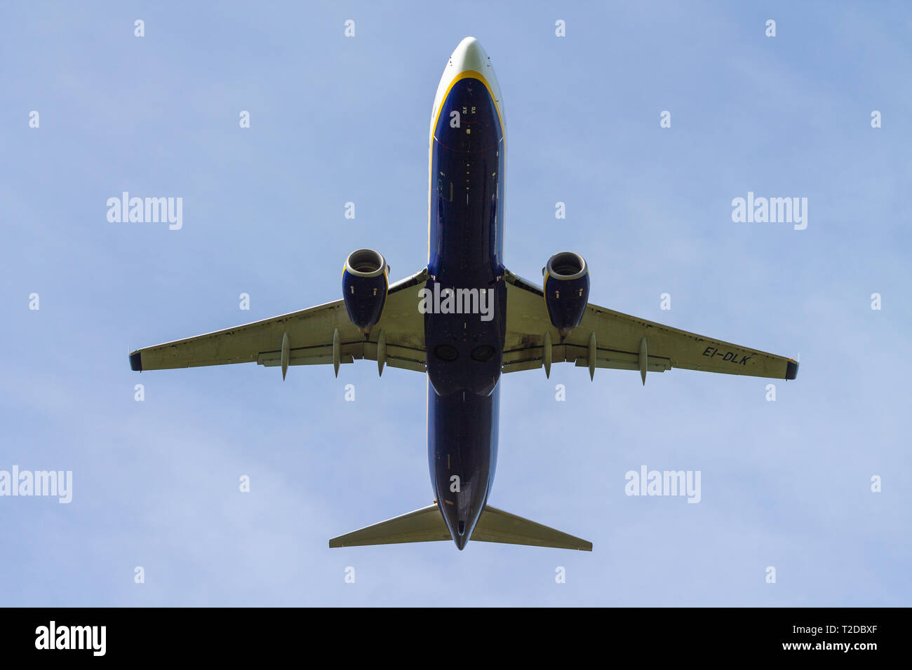 Boeing 737-800 der Ryanair livery. Stockfoto