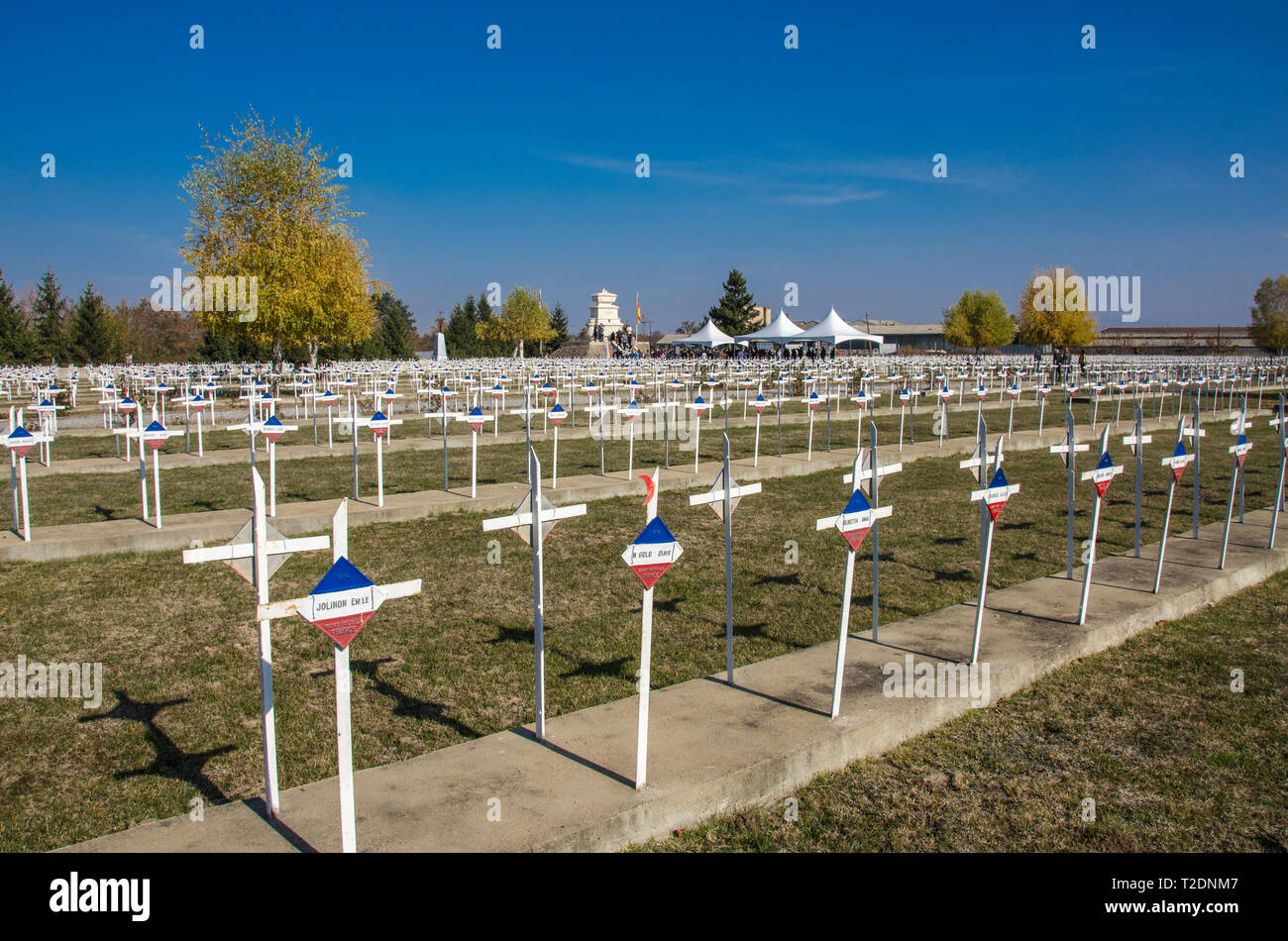 Französischen Soldatenfriedhof in Bitola (Monastir), Mazedonien Stockfoto
