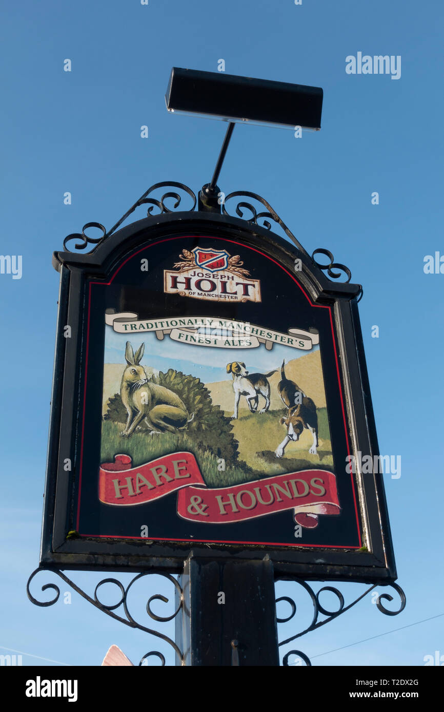 Joseph Holts Pub Anmelden Stockfoto