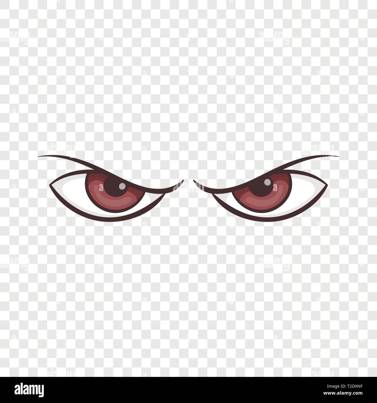 Zwei Augen beobachten Cartoon-Stil-Ikone Stock Vektor