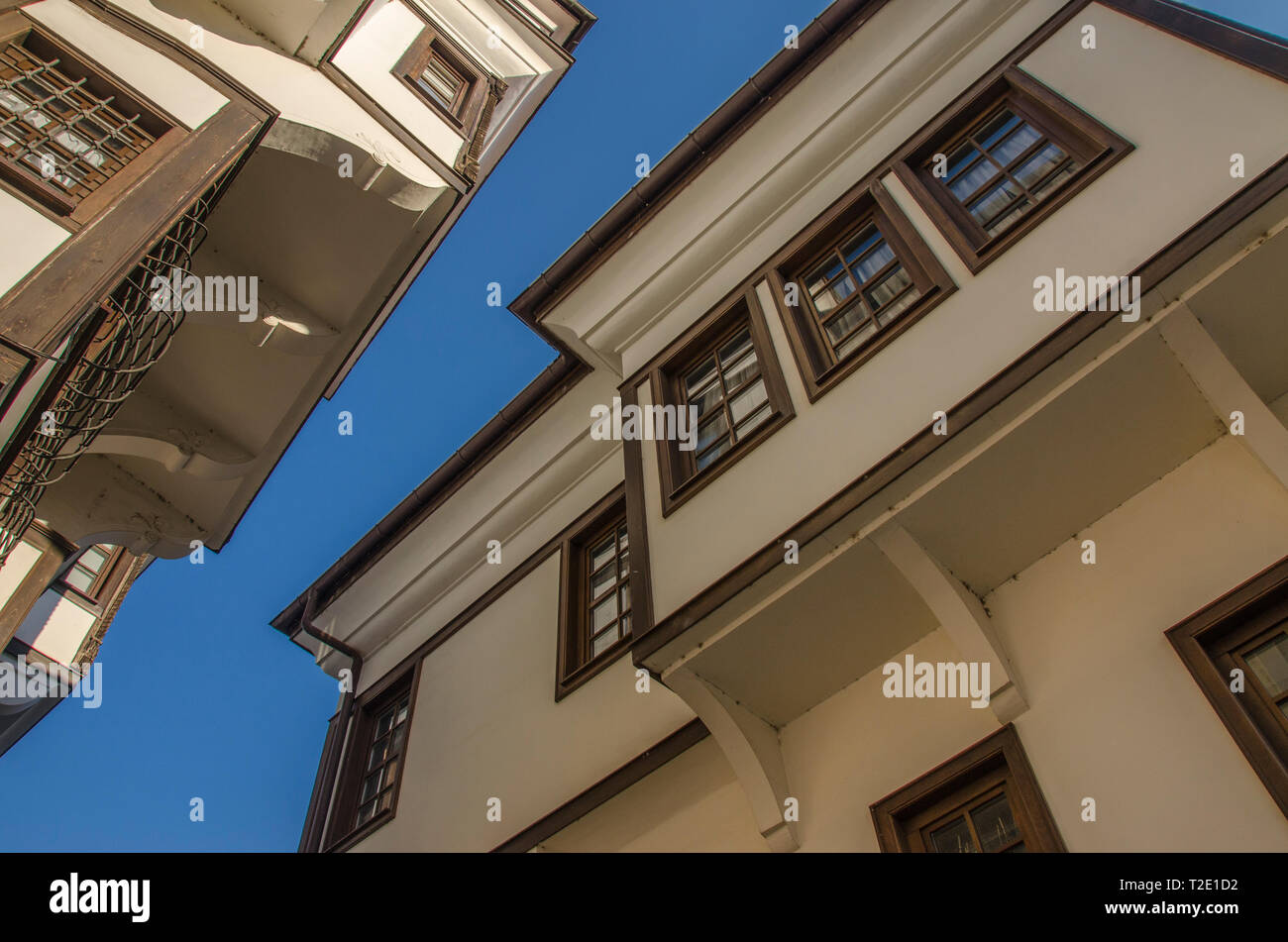 Ohrid, Mazedonien - traditionelle Stadt Architektur Stockfoto