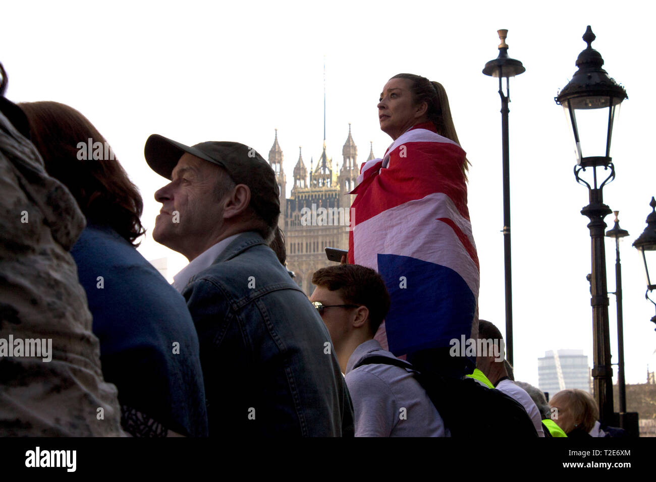 Pro Brexit Demonstration in London, 29. März 2019 Stockfoto