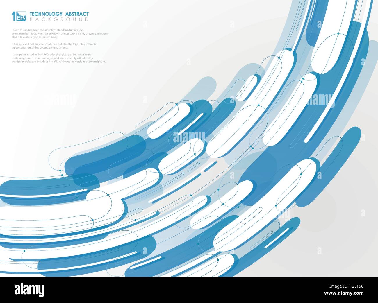Technik geometrische blaue Linie Muster Hintergrund. Sie für Design, Print, Buch, Anzeige, Plakat verwenden können, Illustration Vector EPS 10. Stock Vektor