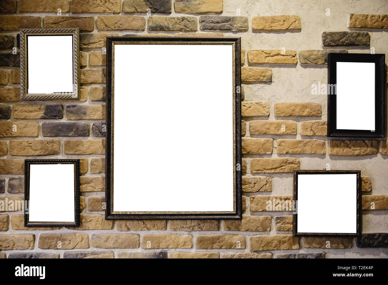 Leuchtkasten Display Mit Weisser Leerraum Fur Werbung Indoor Barbershop Auf Einem Gelben Backsteinmauer Viele Stockfotografie Alamy