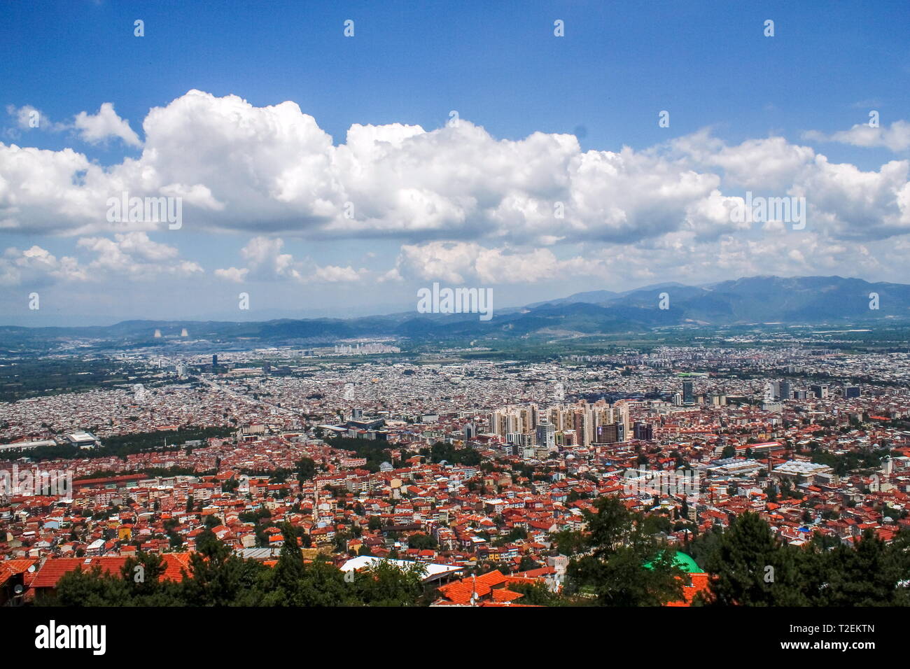 Stadt Bursa Panoramaaussicht, Bursa, Türkei Stockfoto
