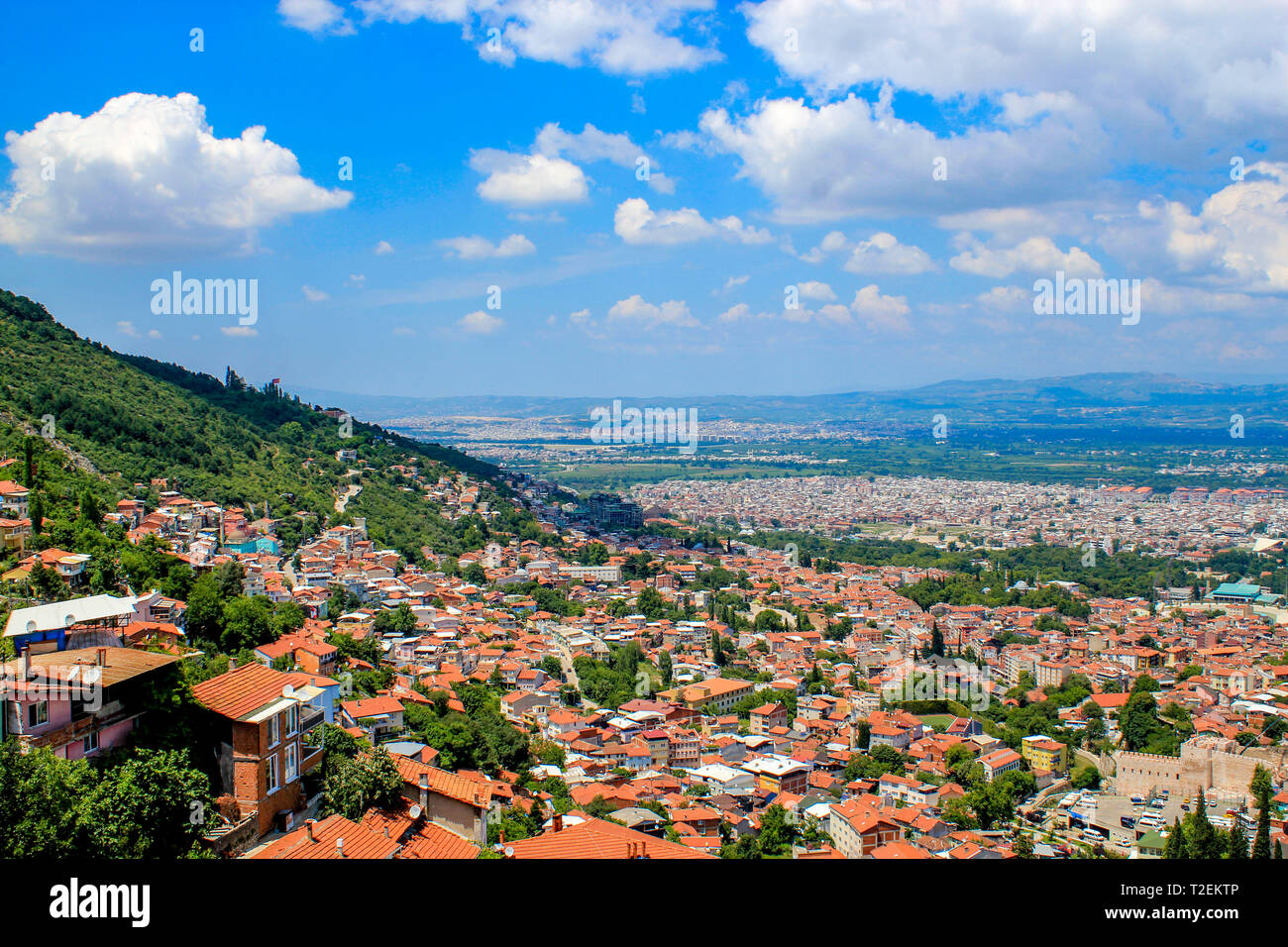 Stadt Bursa Panoramaaussicht, Bursa, Türkei Stockfoto
