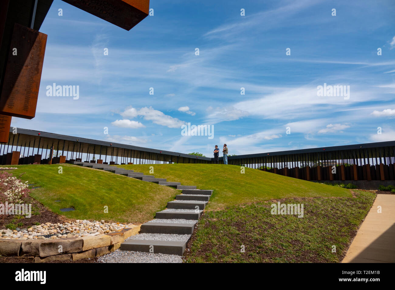 USA Alabama Montgomery National Memorial für Gerechtigkeit und Frieden ein Museum für rassische Ungerechtigkeit und Lynchjustiz in Amerika Stockfoto