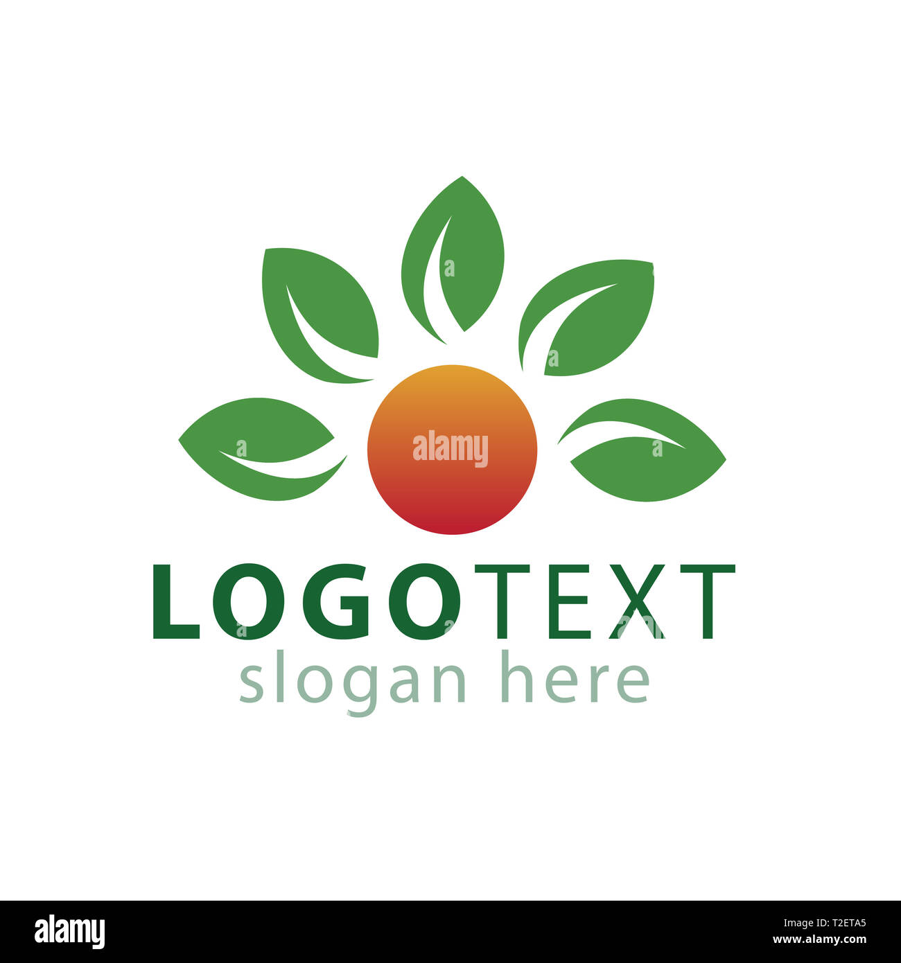 Blatt Blume logo Symbol vektor Vorlage Stockfoto