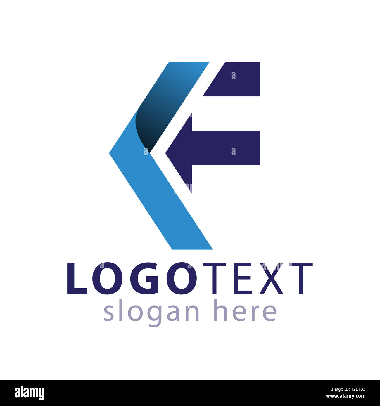 K F Anfangsbuchstabe logo Symbol vektor Vorlage Stockfoto