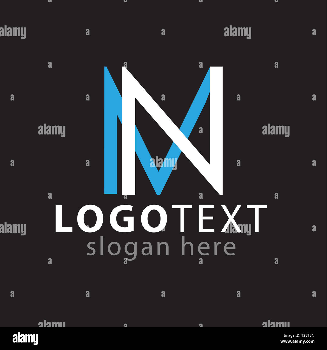 MN Initial logo Symbol vektor Vorlage Stockfoto