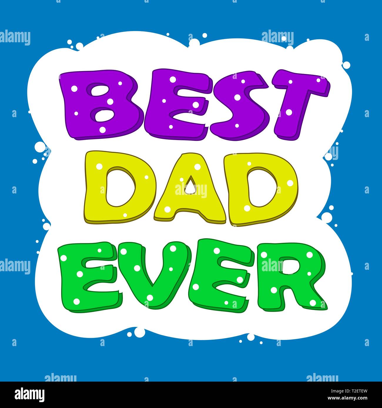 Beste Papa überhaupt. Hand zeichnen, Isolieren, Schrift, Typografie, Schrift, kritzeln. Für Poster, Karten, der Kleidung der Kinder gestaltet. Stock Vektor