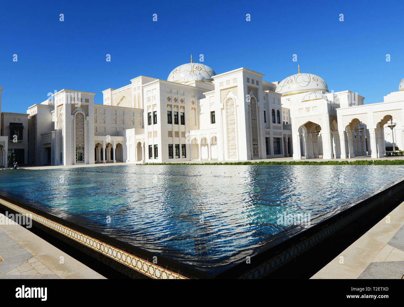 Die schöne Qasr Al Watan - Presidential Palace in Abu Dhabi, VAE. Stockfoto