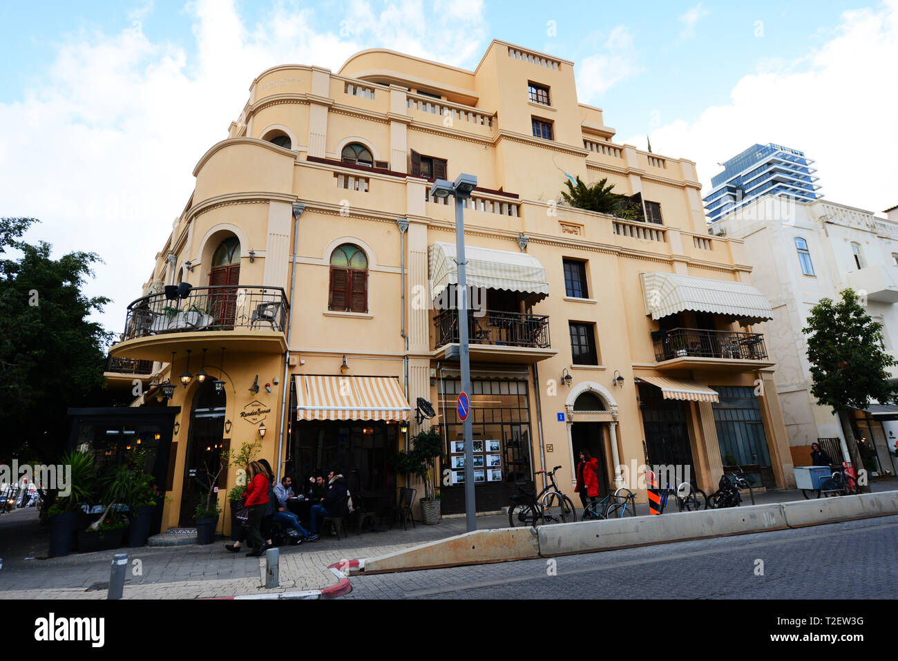 Rendezvous Restaurant auf der Lilienblum Straße in Tel Aviv. Stockfoto