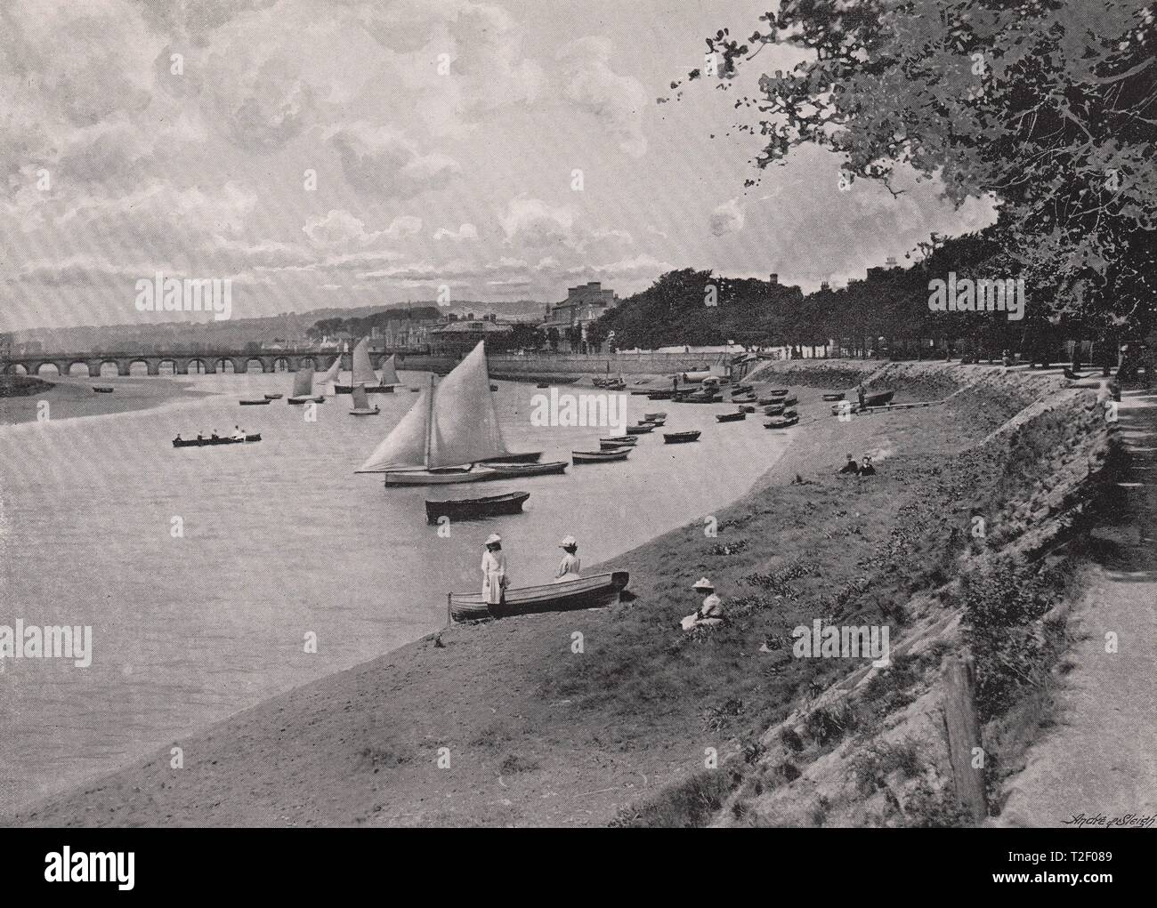 Barnstaple, aus dem Süden zu Fuß Stockfoto