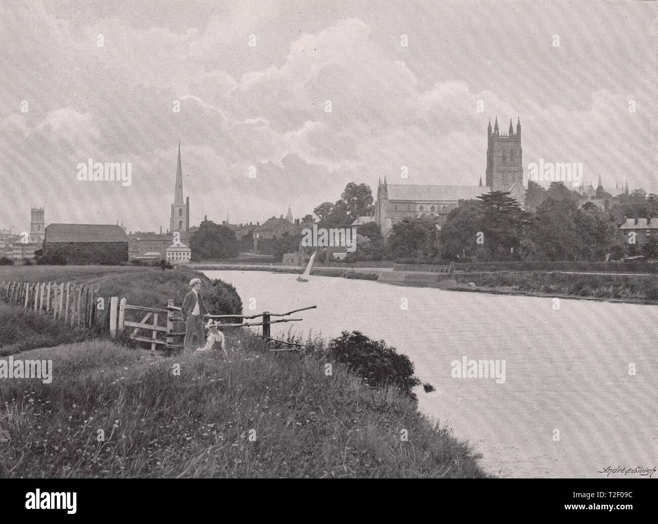 Worcester Cathedral Stockfoto