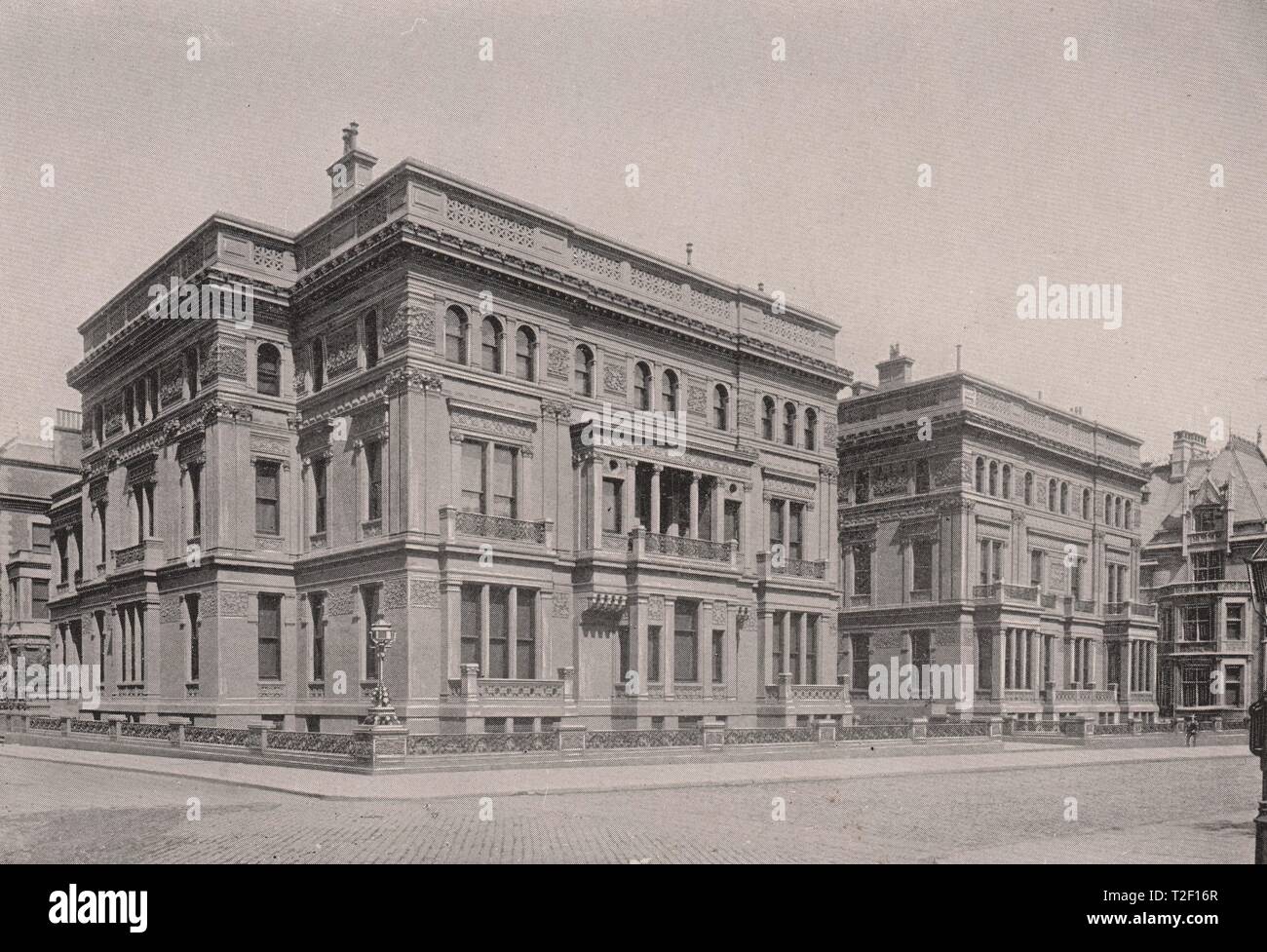 Fifth Avenue, Fifty-First zu Fifty-Second Straßen; Frau WM. H. Vanderbilt; WM. D. Sloane Stockfoto