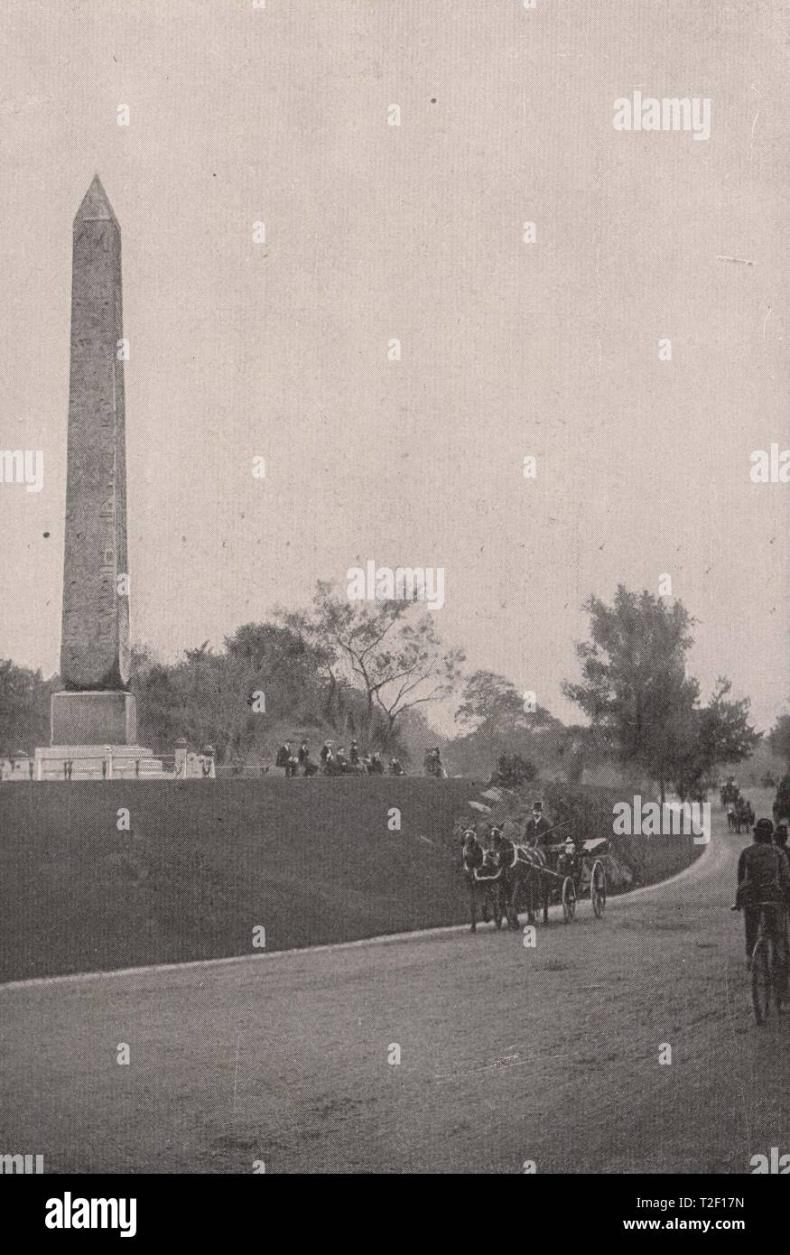 Der Osten Drive-Central Park; Ägyptische Obelisk Stockfoto