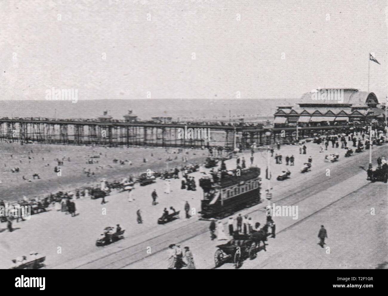 Promenade und North Pier, Blackpool Stockfoto