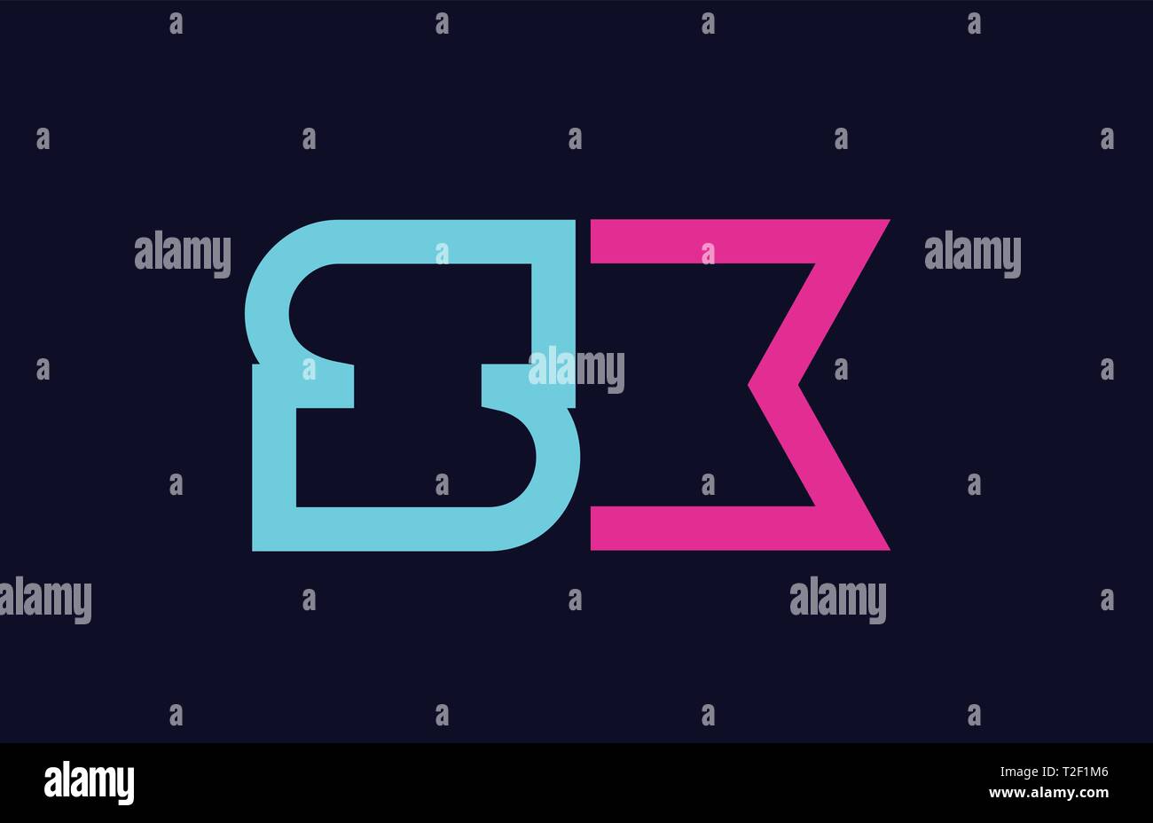 SK S K blau rosa bunte Alphabet Buchstaben logo Kombination design geeignet für ein Unternehmen oder ein Geschäft Stock Vektor