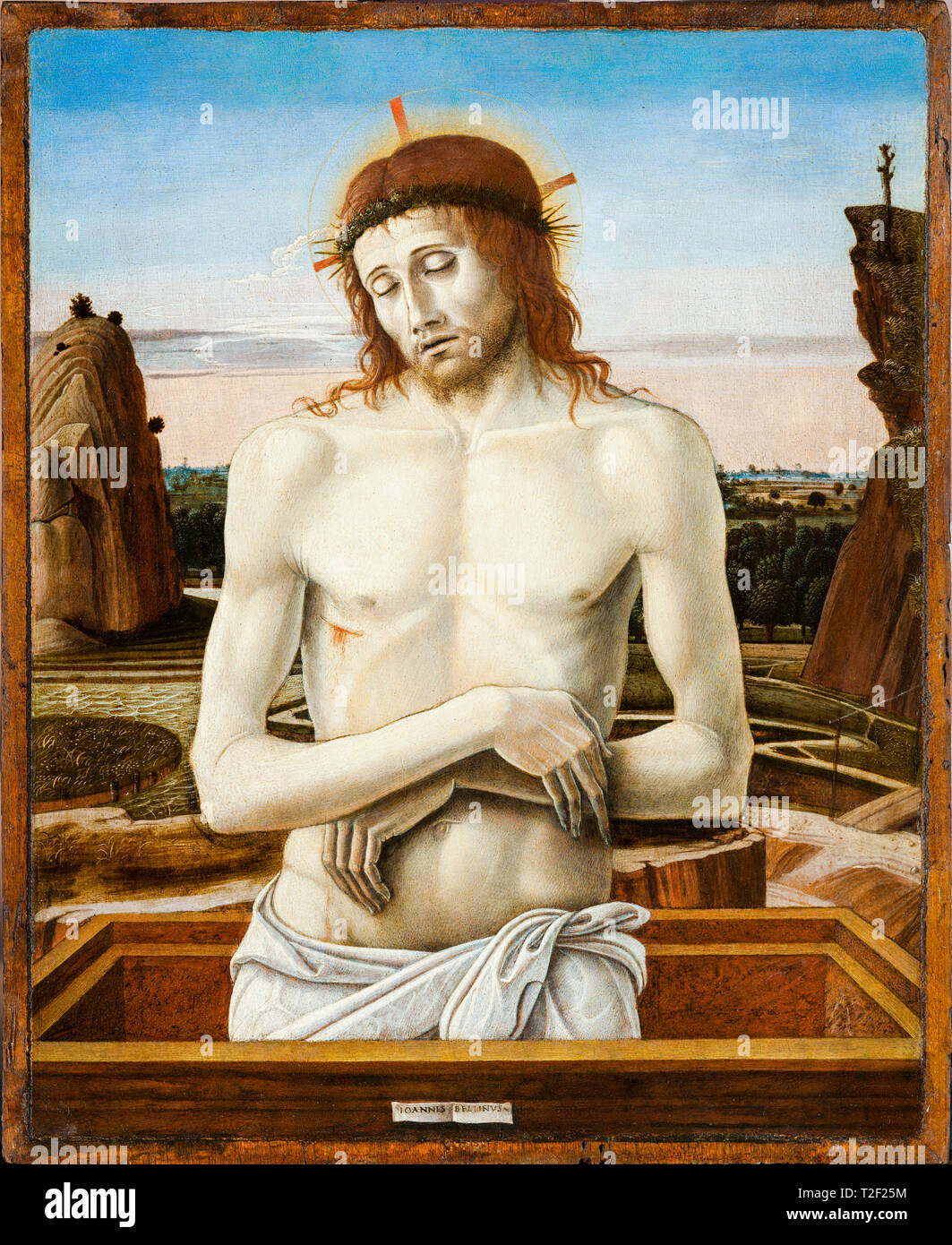 Giovanni Bellini, der tote Christus im Grab (Pietà), Gemälde, um 1455-1460 Stockfoto
