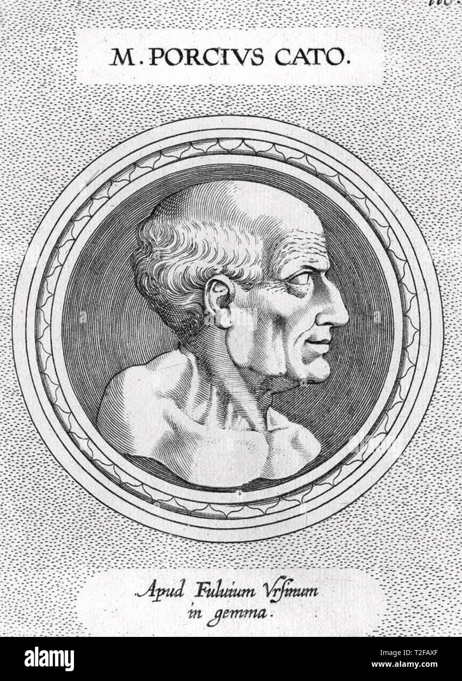 CATO DER ÄLTERE - Marcus Cato (234-149 v. Chr.), römischer Historiker und Senator Stockfoto