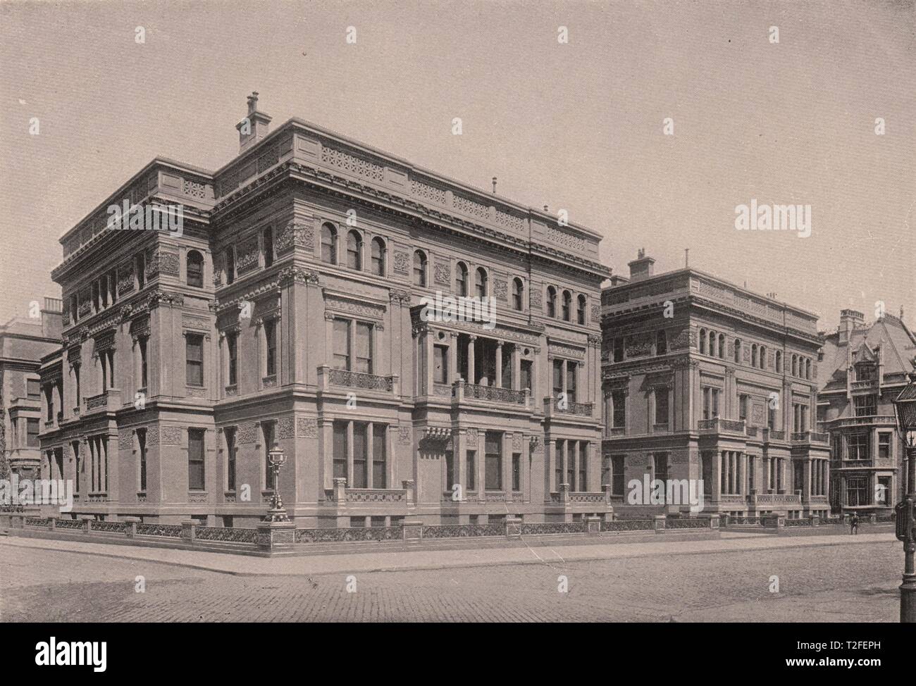 Fifth Avenue, Fifty-First zu Fifty-Second Straßen; Frau WM. H. Vanderbilt; WM. D. Sloane Stockfoto