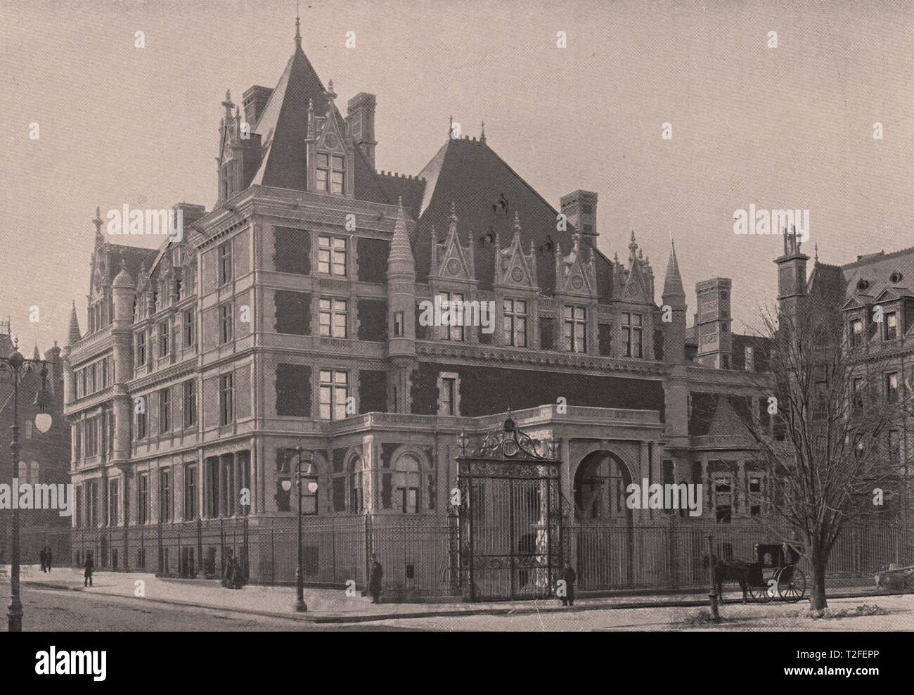 Wohnsitze der späten Cornelius Vanderbilt-Fifth Avenue, Siebenundfünfzigste zu Fünfzig-Eighth Street Stockfoto