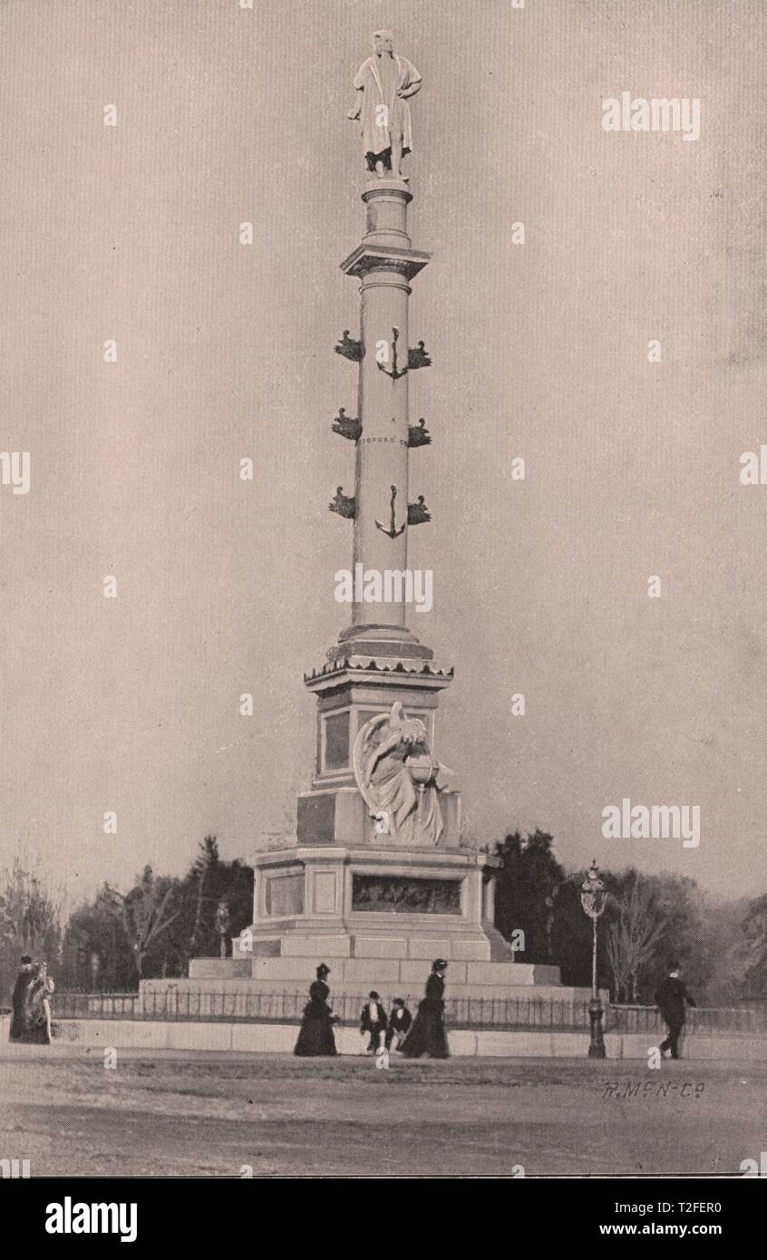 Columbus Monument-Fifty - ninth Street, Broadway und 8. Avenue Stockfoto