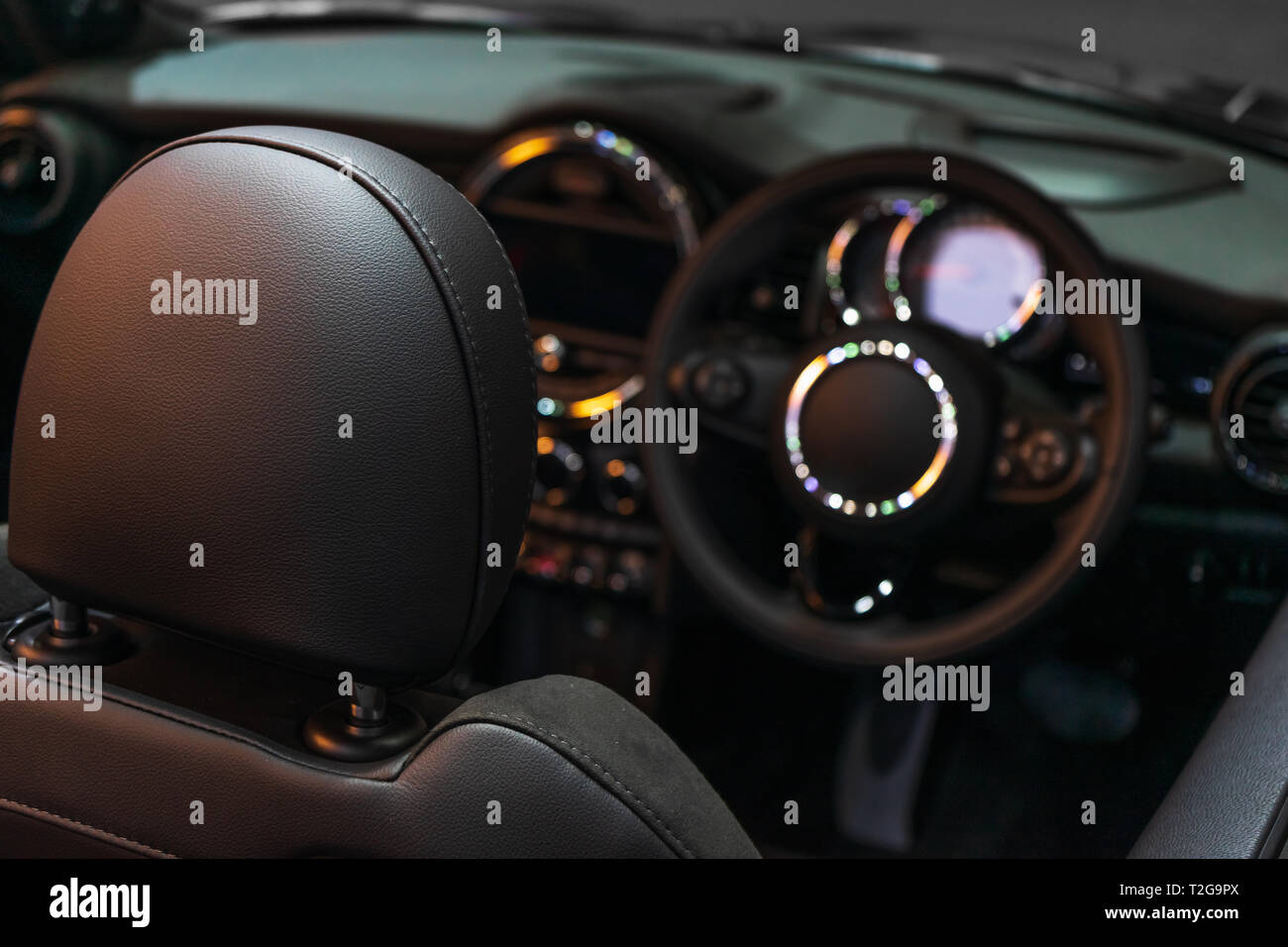Selektiver Fokus Der Luxus Super Car Interior Design Fur