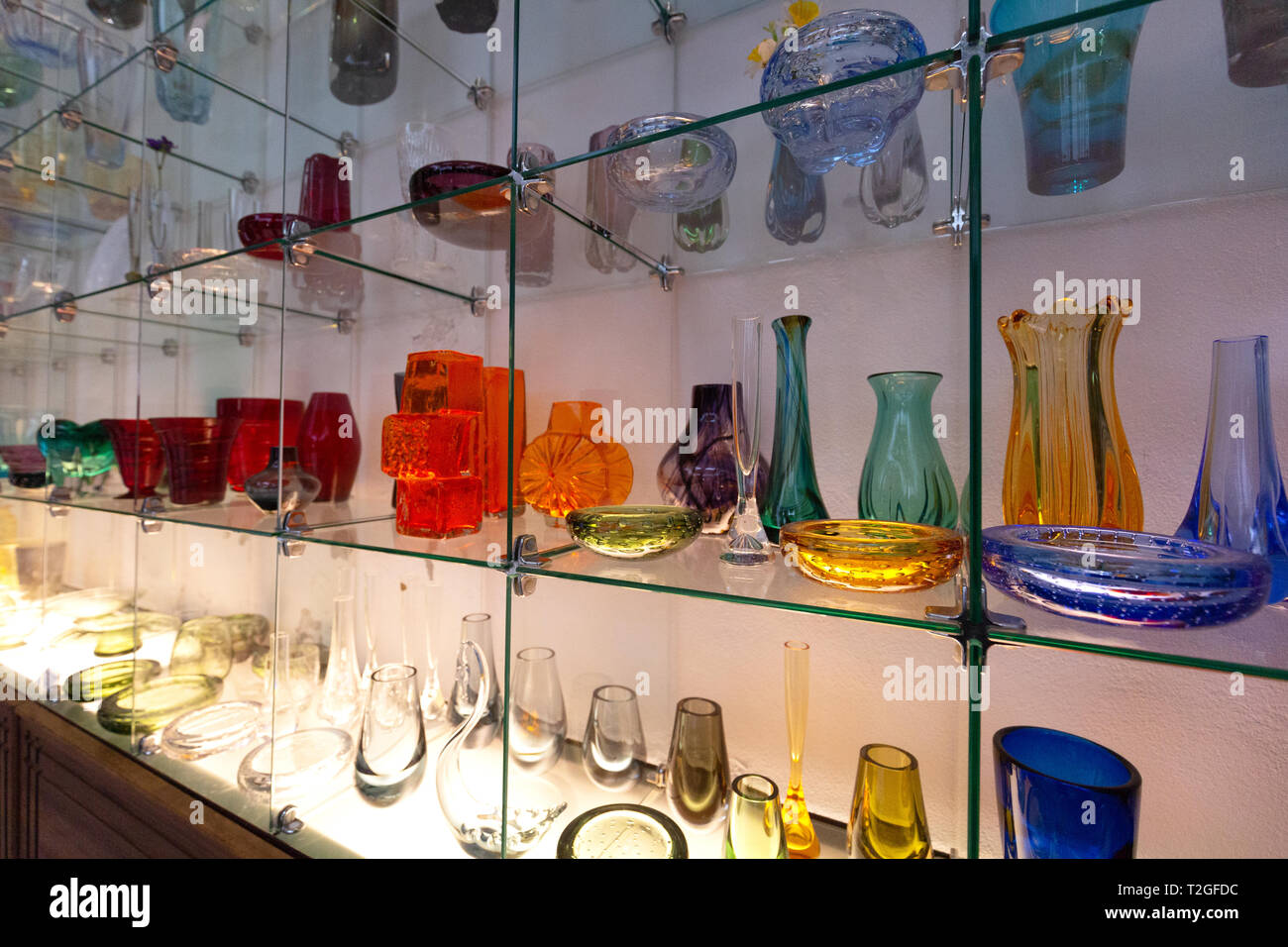Malaga Museum für Glas und Kristall, Interieur, Malaga Spanien Europa Stockfoto