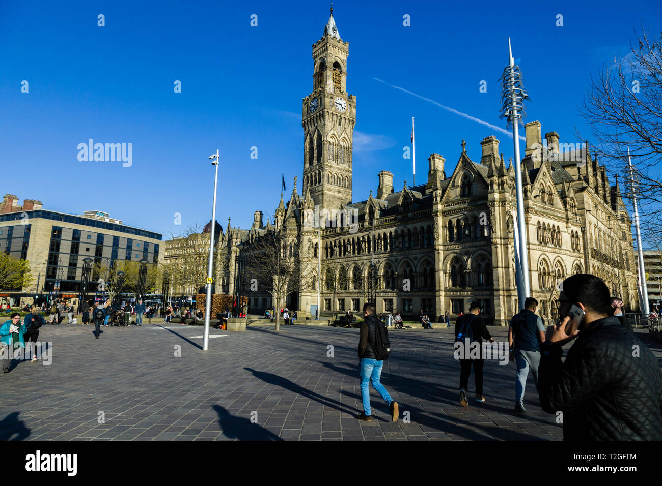 Bradford City Hall, Centenary Square, Bradford, West Yorkshire Stockfoto