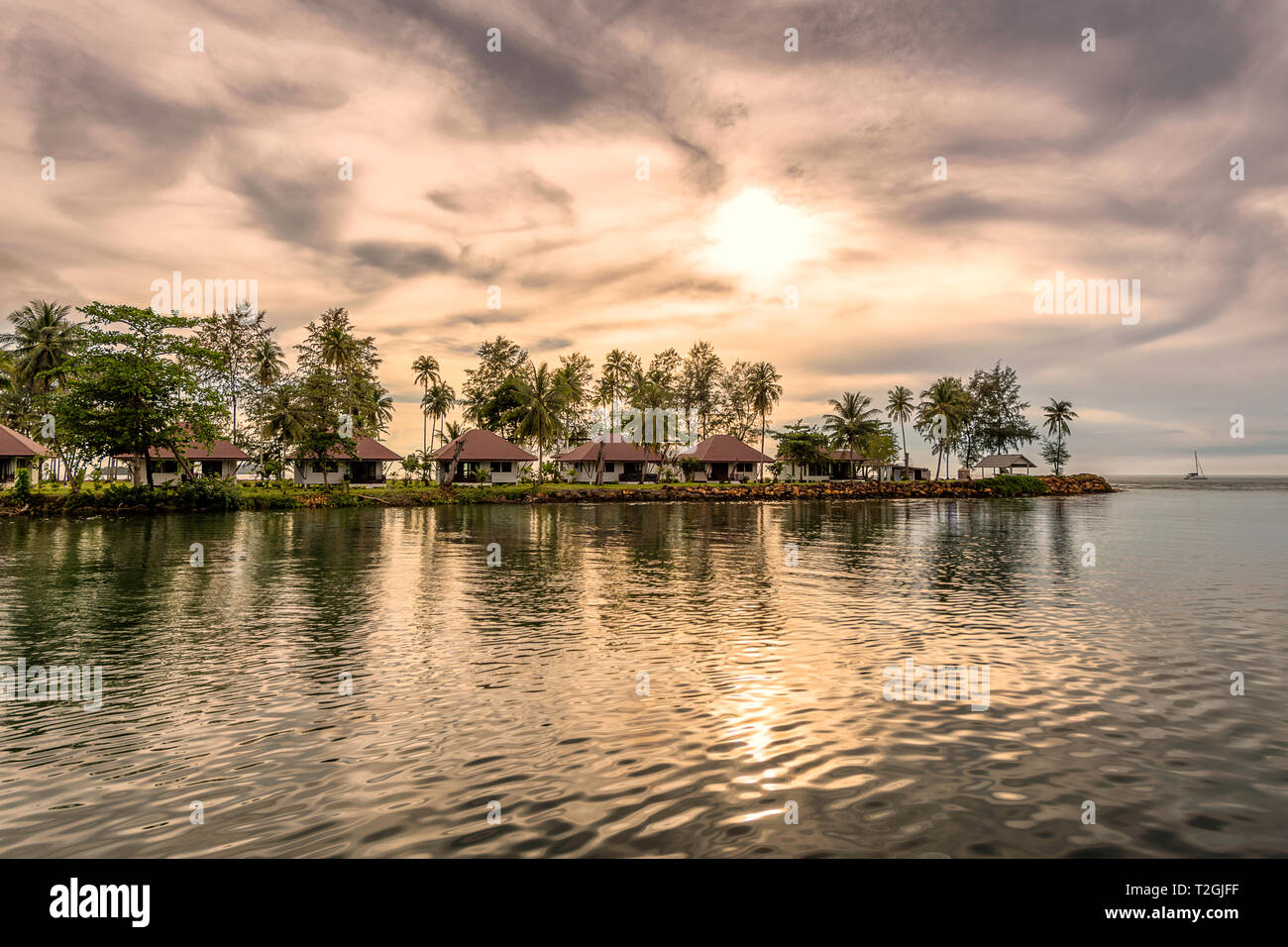 Koh Chang Resort, Thailand. Resort in mitten im Meer. Am meisten besuchten Ort. Stockfoto