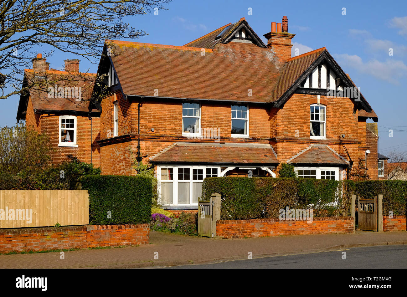 Traditionelle große edwardianischen Stil Wohnimmobilien, sheringham, North Norfolk, England Stockfoto