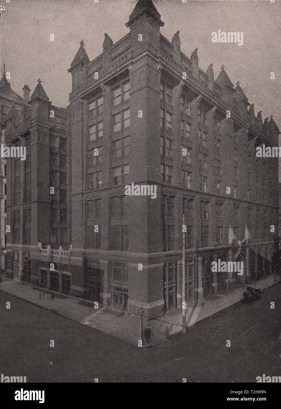 Die postdienste Telegraph, früher die Rialto Gebäude, Van Buren Street, in der Nähe des Board of Trade. Postal Telegraph Company Büros Stockfoto