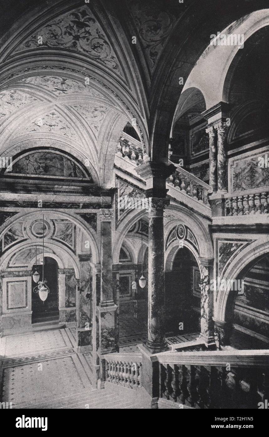 Marmortreppe, City Chambers, Glasgow Stockfoto