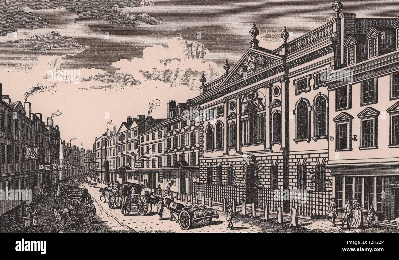 Eisenwarenladen Hall im 18. Jahrhundert Stockfoto