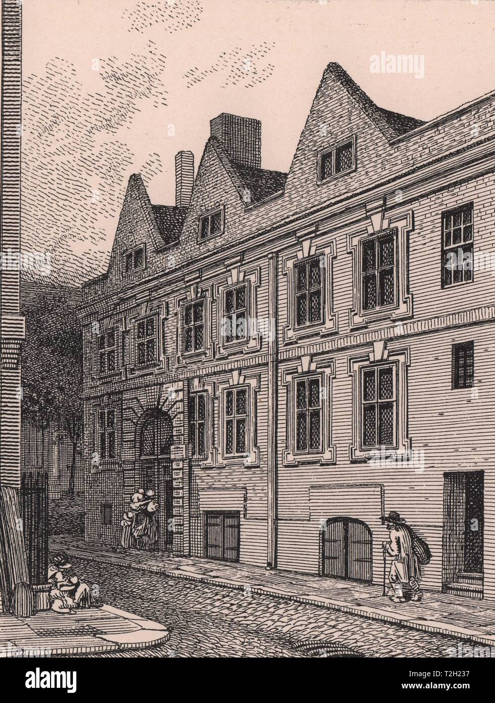 Principal Eingang Leathersellers Hall, abgerissen 1799 Stockfoto