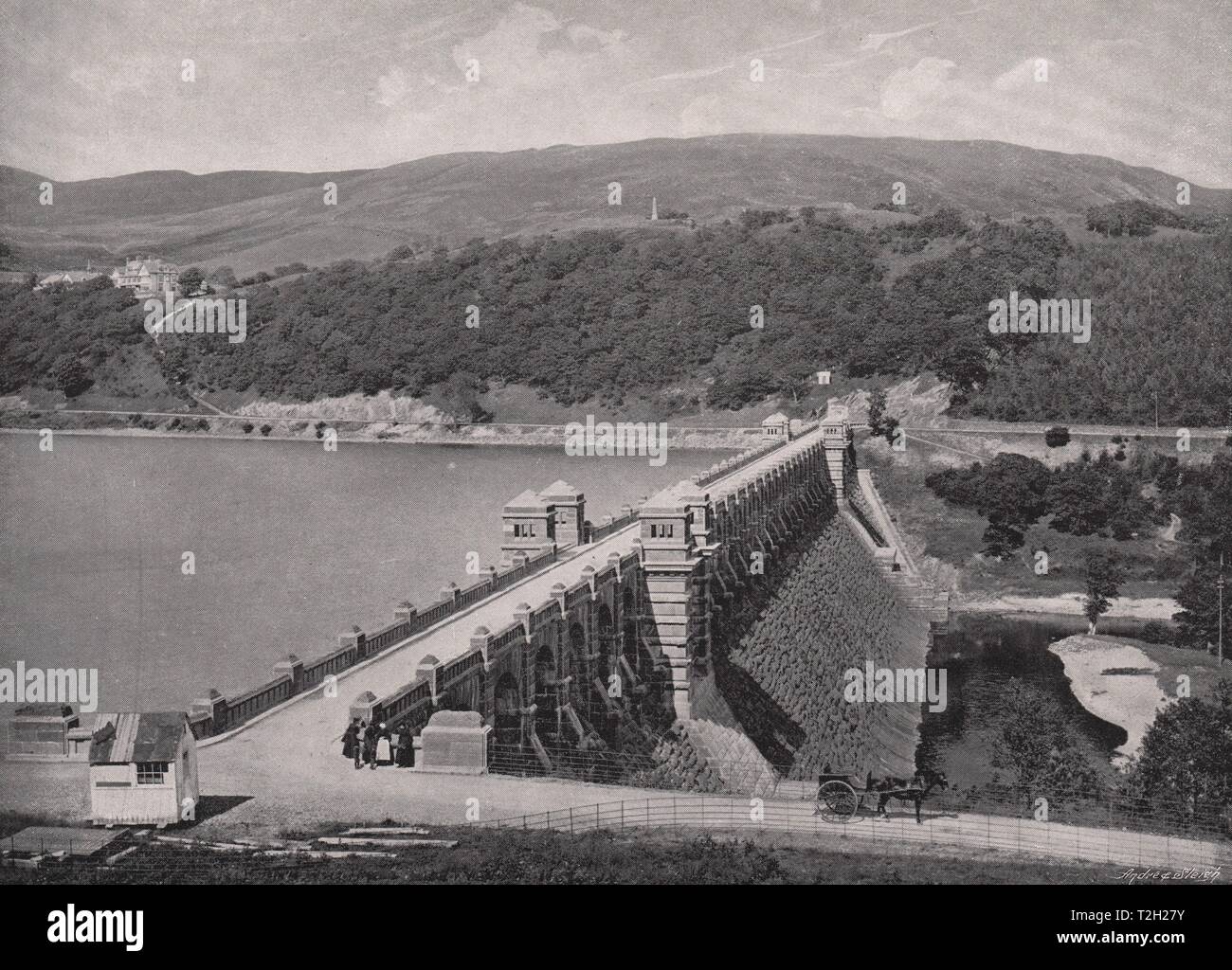 Der Dam, Lake Vyrnwy Stockfoto