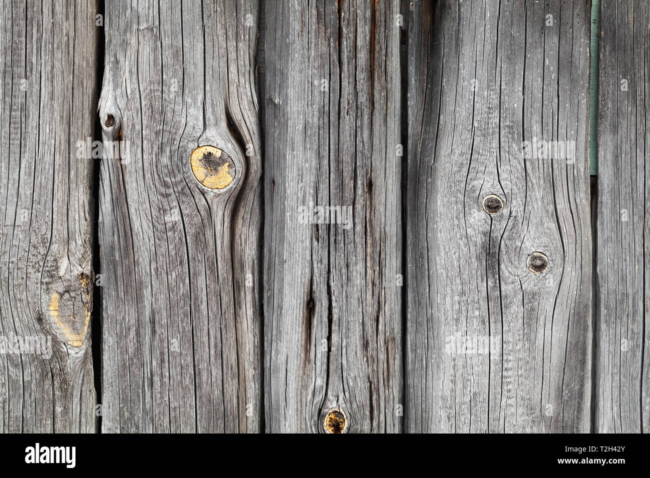 Alte grungy graue Holzwand, Hintergrund Foto Textur Stockfoto