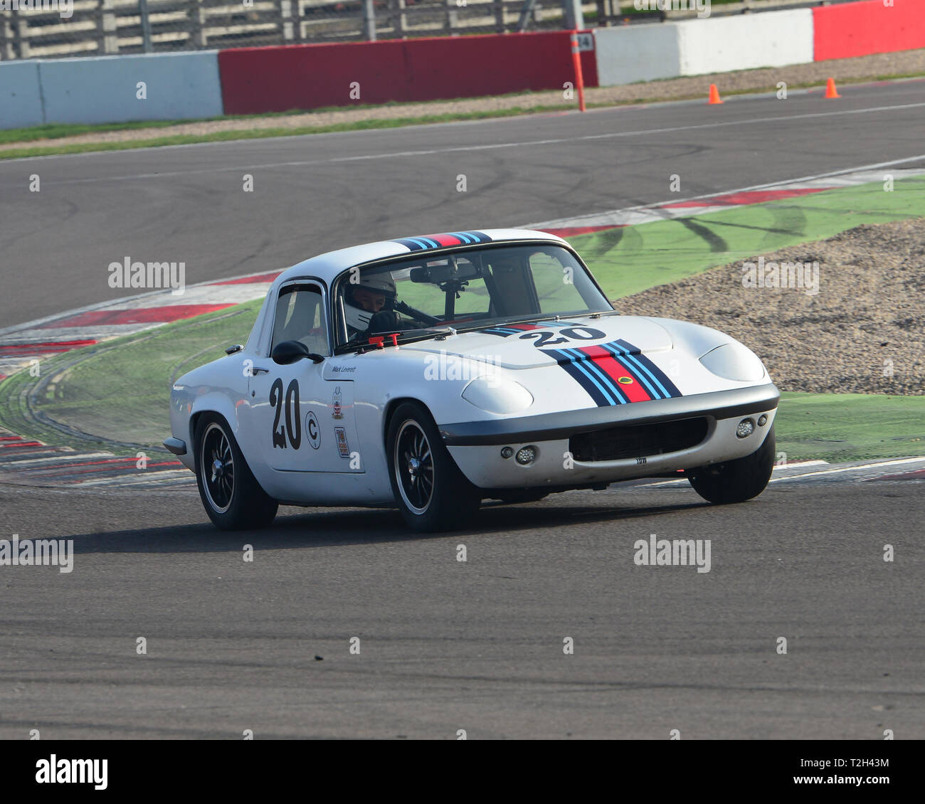 Markieren Leverett, Lotus Elan S4, 70er Sport Straße Meisterschaft, HSCC, Öffner, Samstag, den 30. März 2019, Donington Park, Rundstrecke, CJM Foto Stockfoto