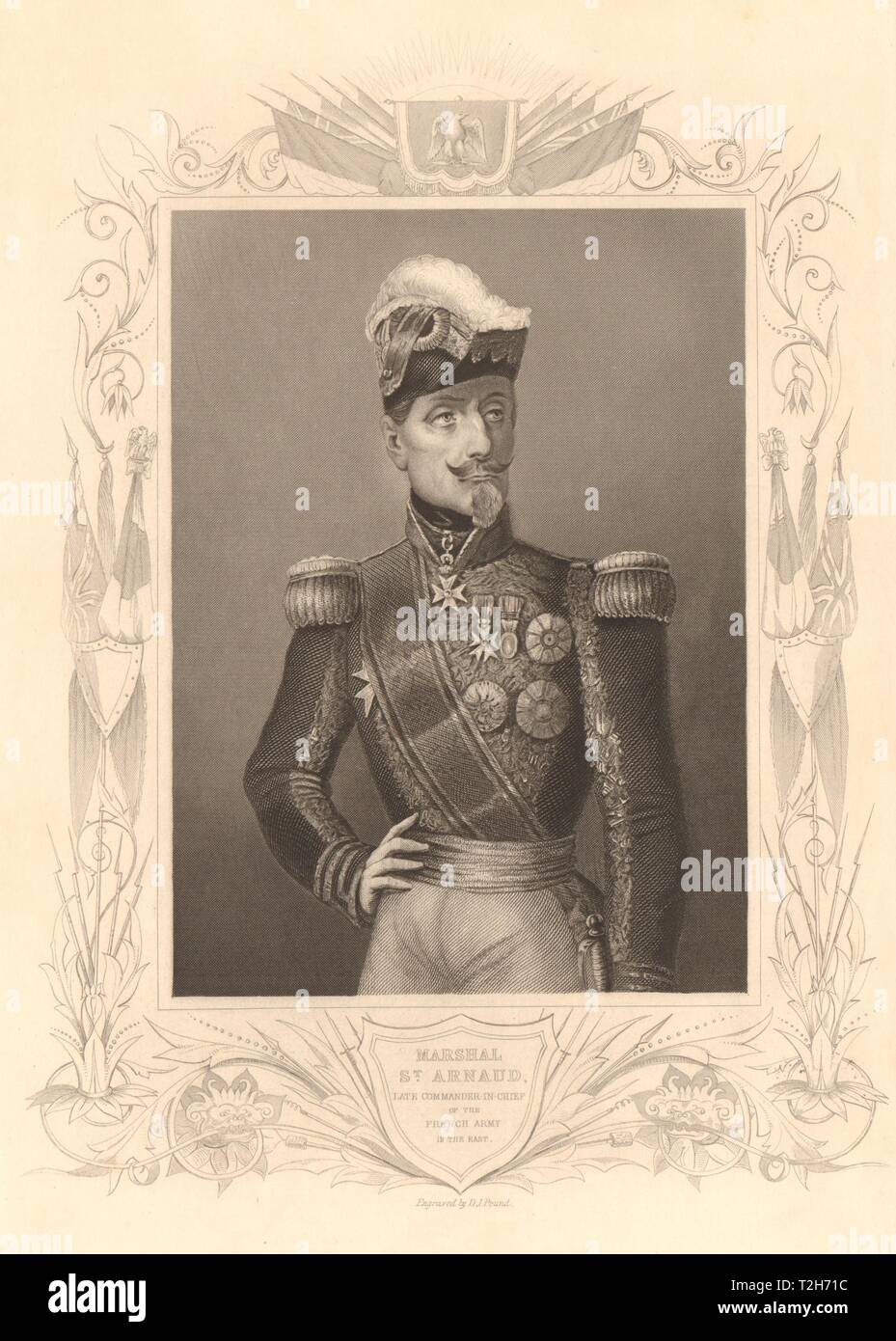 Krimkrieg. Marschall Armand-Jacques Leroy de Saint-Arnaud, Französische Armee 1860 Stockfoto