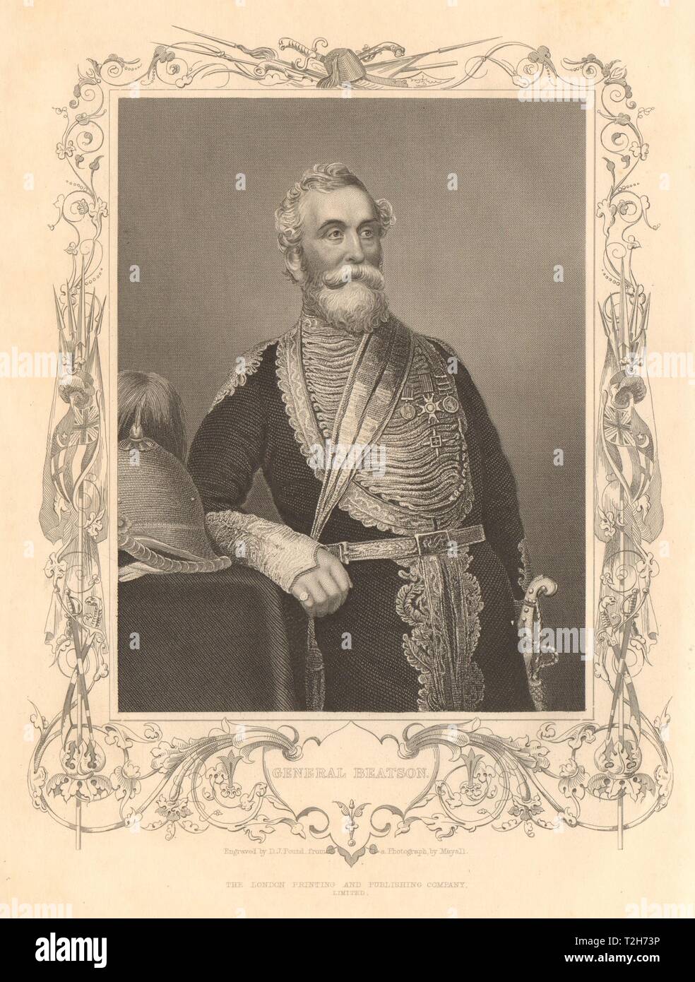 Krimkrieg. Generalmajor William Ferguson Beatson 1860 alten, antiken Drucken Stockfoto