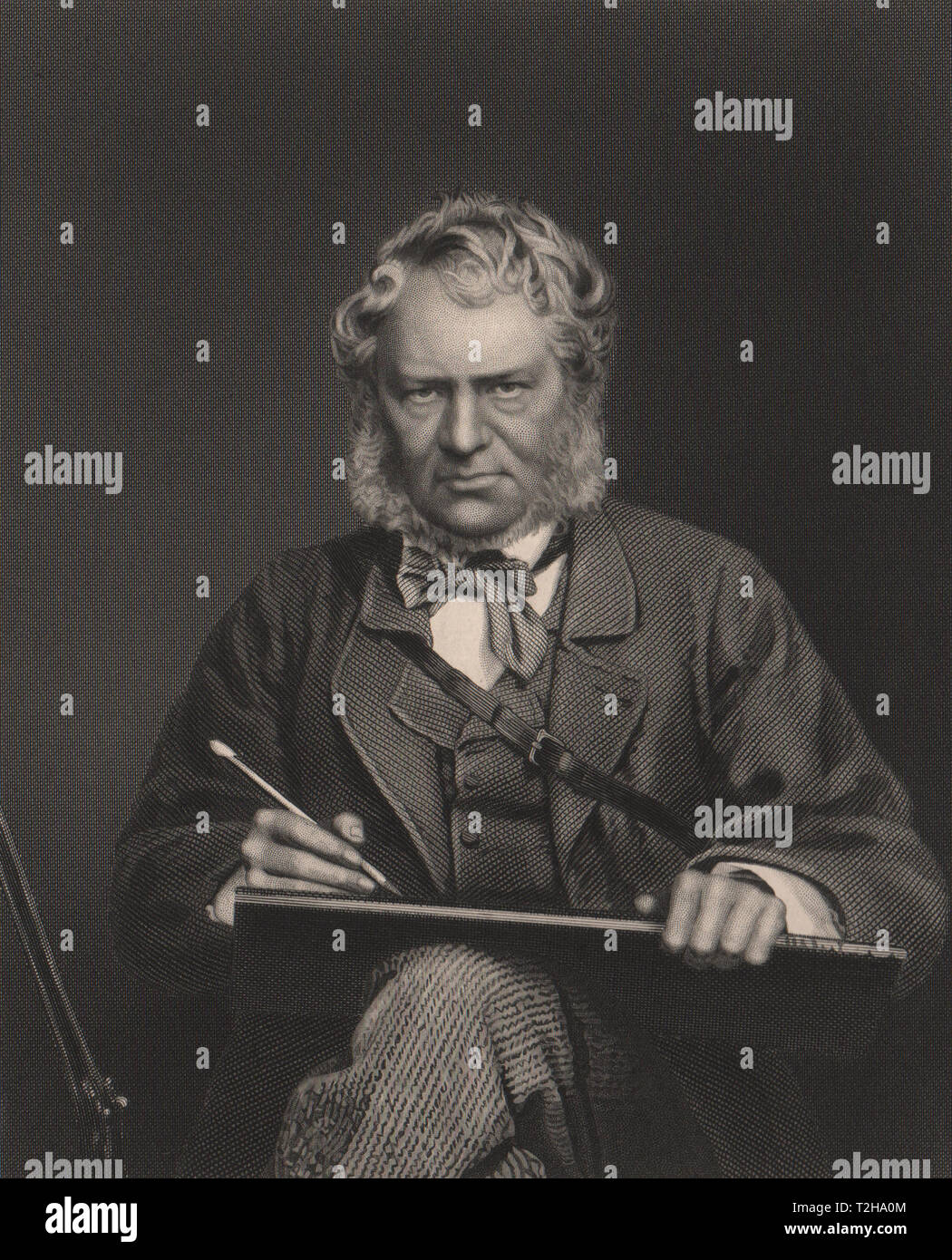 Sir Edwin Landseer, R.A.. Artist 1890 alte antike vintage Bild drucken Stockfoto