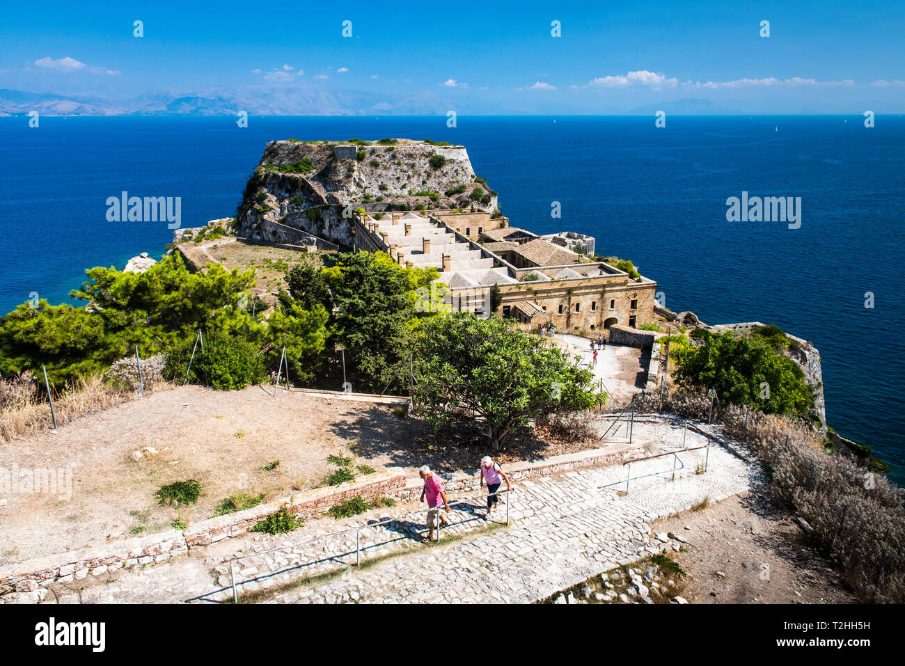 Die alte Festung und Stadt Korfu in Ionische Inseln, Griechenland, Europa Stockfoto