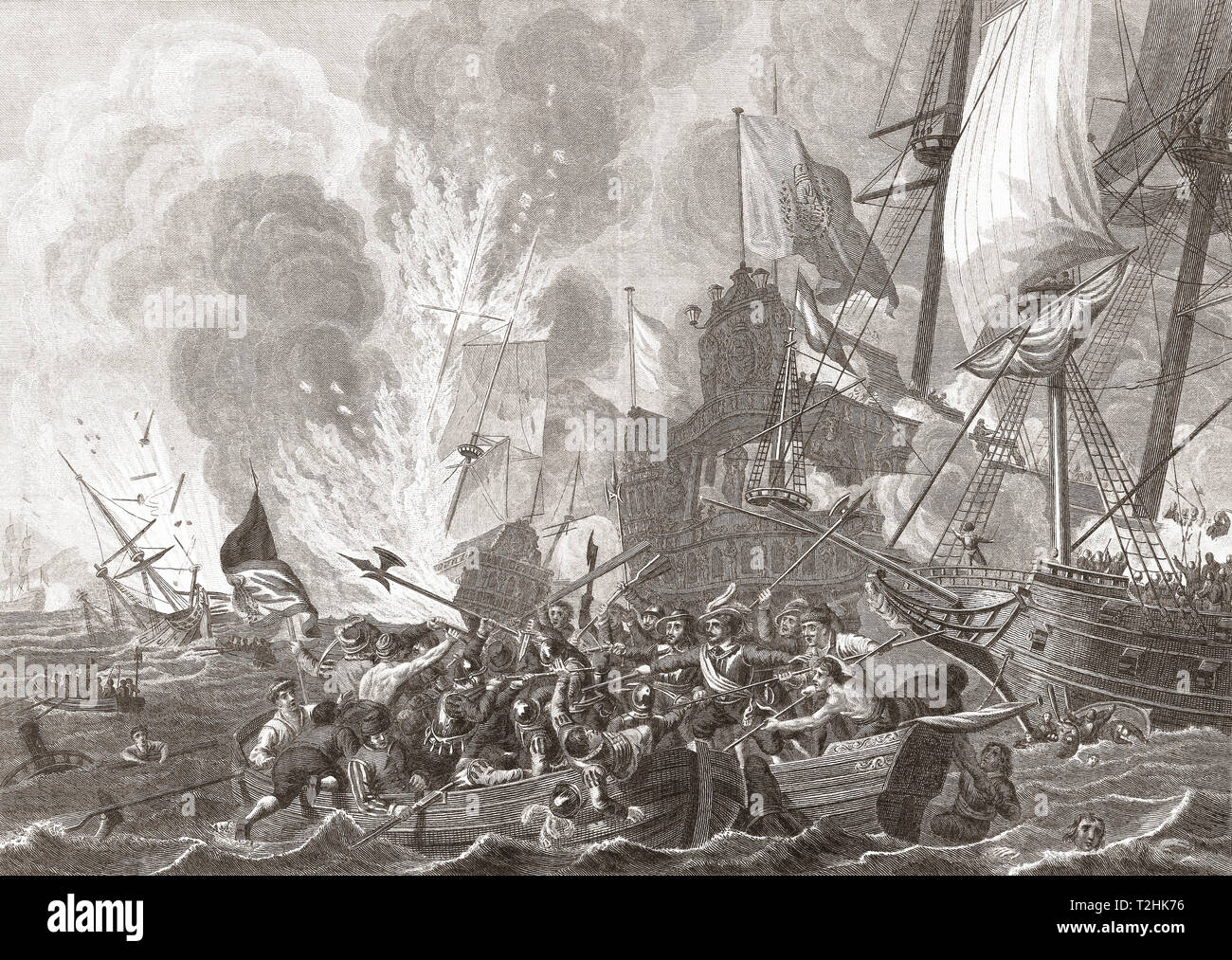 Die Seeschlacht Von Gibraltar 25 April 1607 Wahrend Des 80 Jahrigen Krieges Eine Niederlandische Flotte Uberrascht