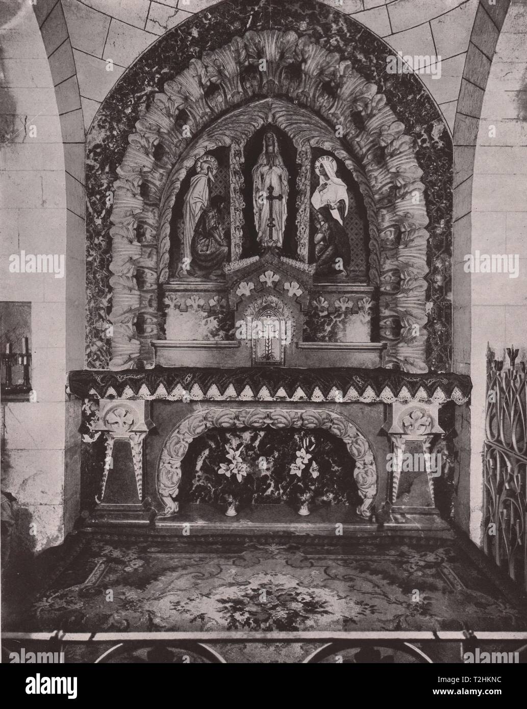 Jerusalem - Die Kirche von Saint-Anne: Krypta der Geburt der seligen Jungfrau Stockfoto