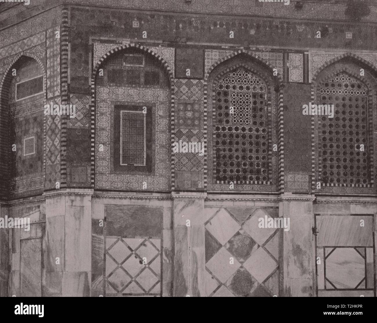 Jerusalem - Moschee d'Omar: De-tails der äußeren Stockfoto