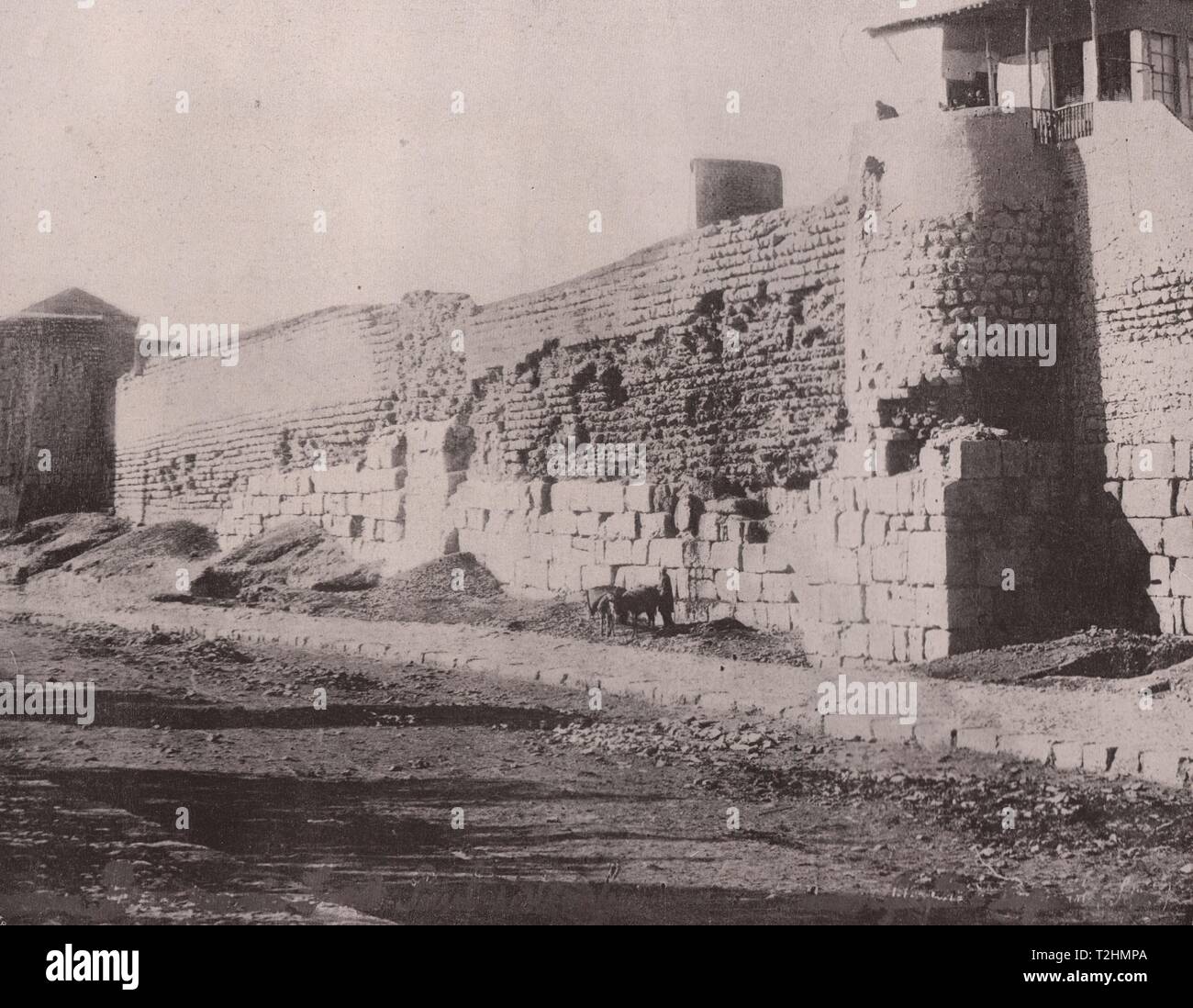 Damaskus - Die Wand durch die Saint Paul entkommen Stockfoto