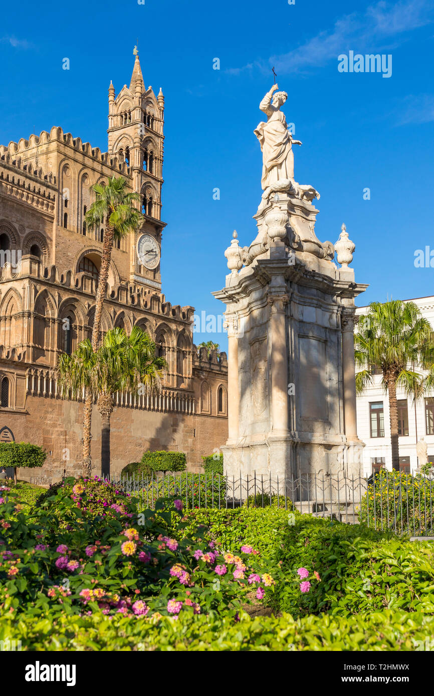 Die Kathedrale von Palermo (UNESCO-Weltkulturerbe), Palermo, Sizilien, Italien, Europa Stockfoto