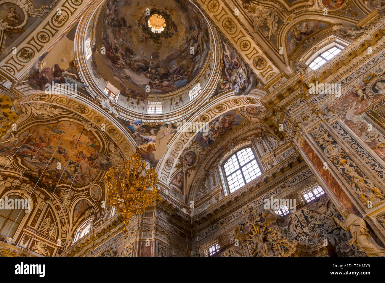 Innenraum der Santa Caterina d'Alessandria Kirche, Palermo, Sizilien, Italien, Europa Stockfoto